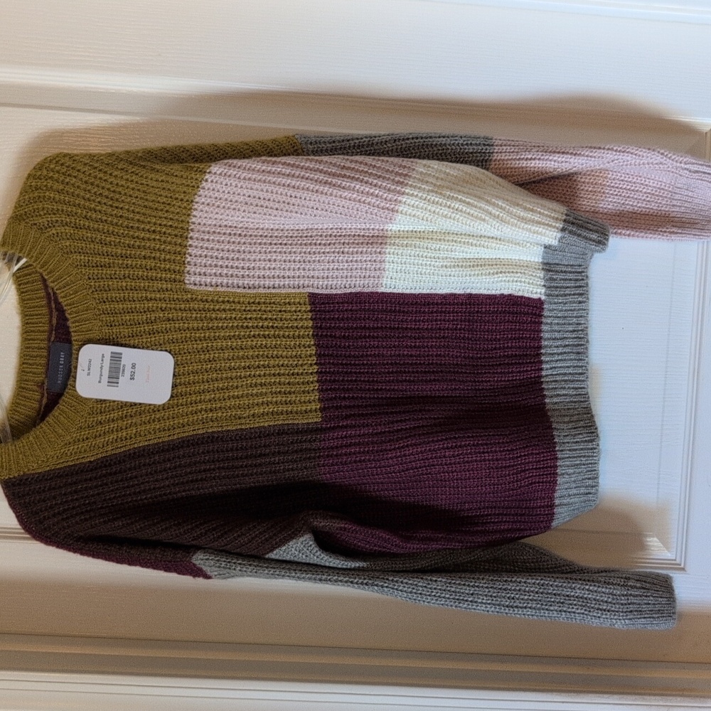 Multicolor Patchwork Knit Sweater - Picture 8 of 9